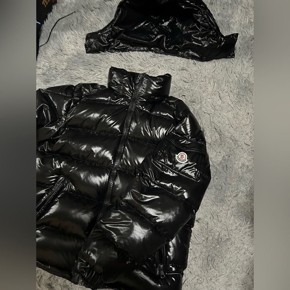 Moncler Gray and Black Puffer Jacket